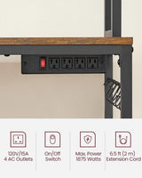 Home Rustic Brown Baker's Rack with 4 AC Outlets R2T6 - product image 8