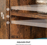Home Rustic Brown Cabinet with Sliding Door V1K6 - product image 4