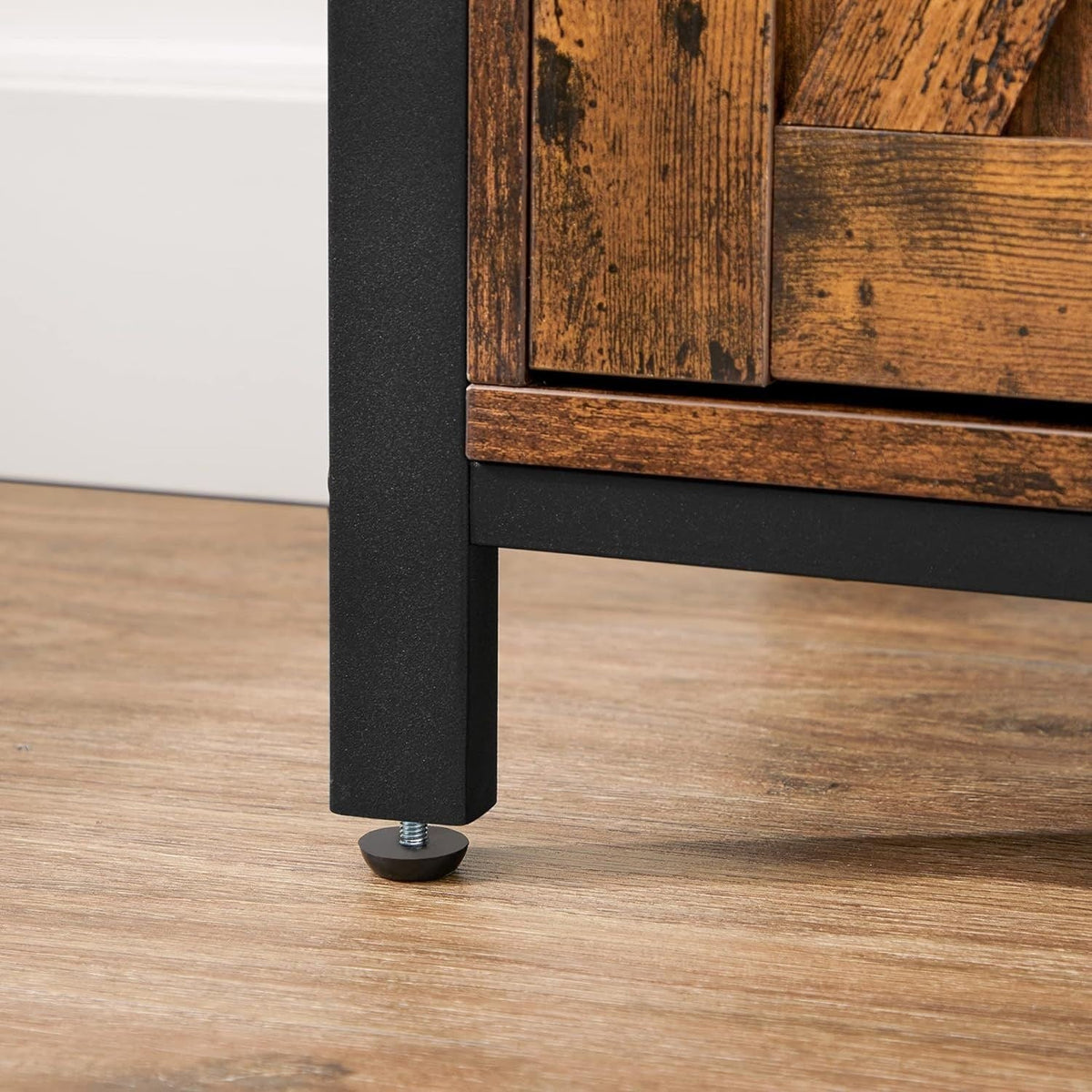 Home Rustic Brown Cabinet with Sliding Door V1K6 - product image 5