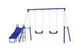 Play Time Kids' 3 Station Metal Swing Set with Slide W4B2 - product image 1