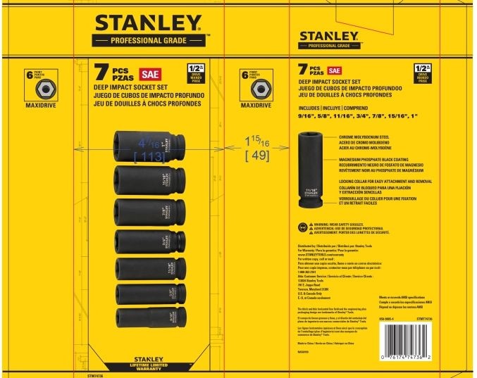 Pro 1/2-in Impact Socket Set, SAE, 7-pc J3V2 - product image 3