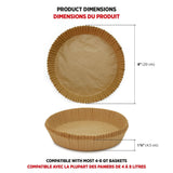 Round Non-Stick Parchment Paper Air Fryer Liner, 50-pk Y2P8 - product image 6