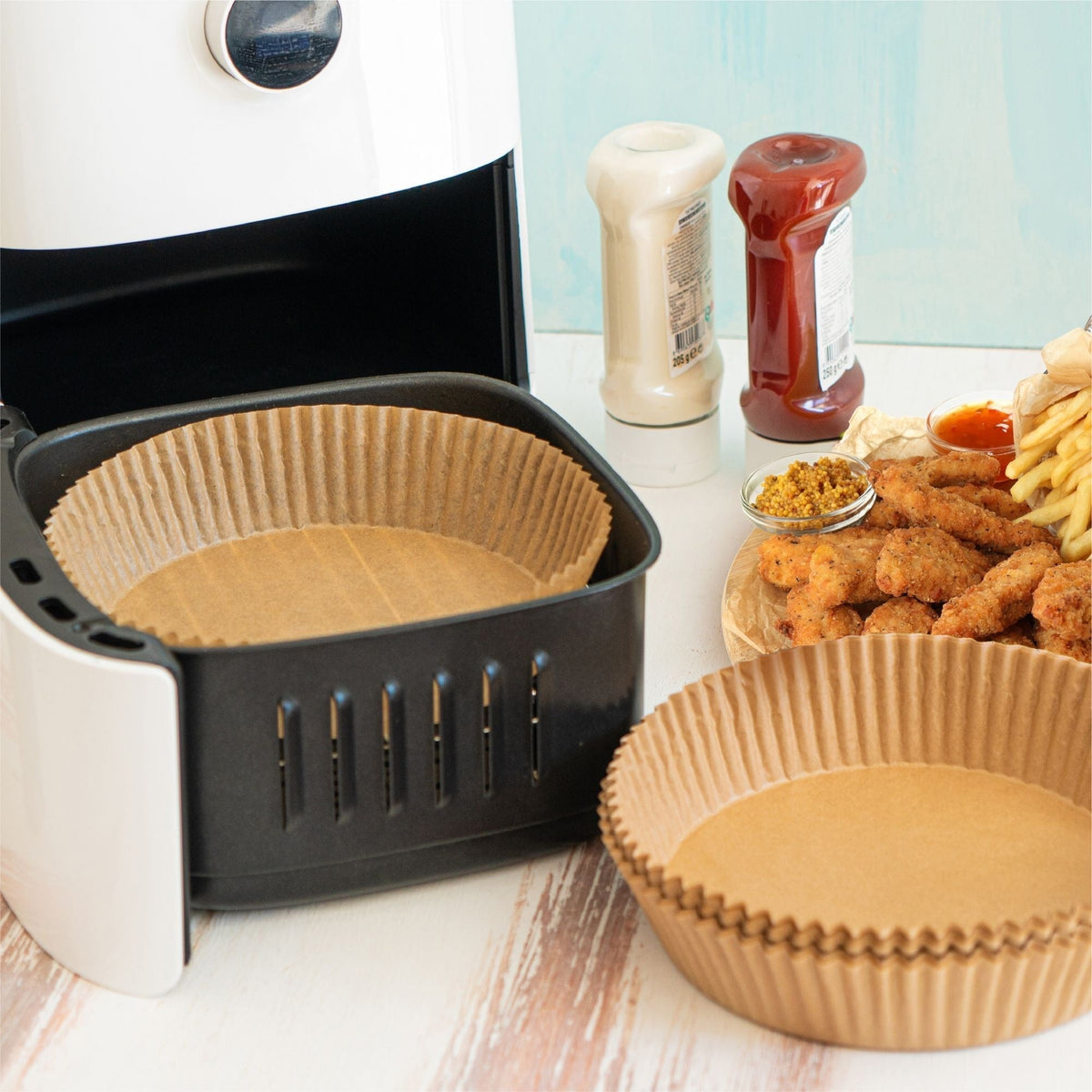 Round Non-Stick Parchment Paper Air Fryer Liner, 50-pk Y2P8 - product image 7