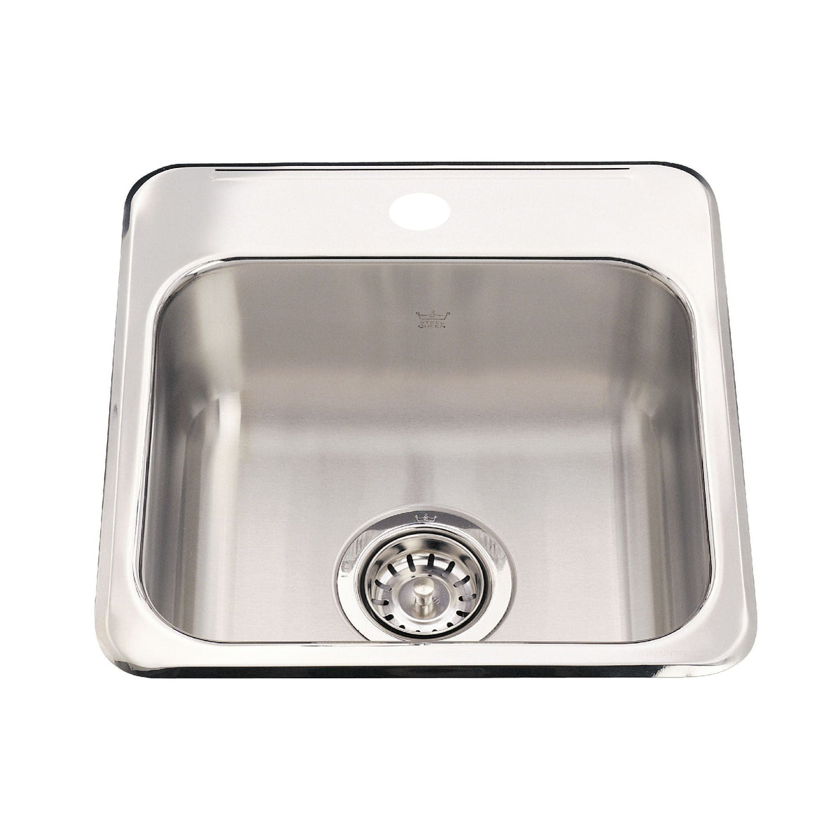 Steel Queen Drop-In 1-Hole Stainless Steel Sink, 15x15-in I7O8 - product image 1