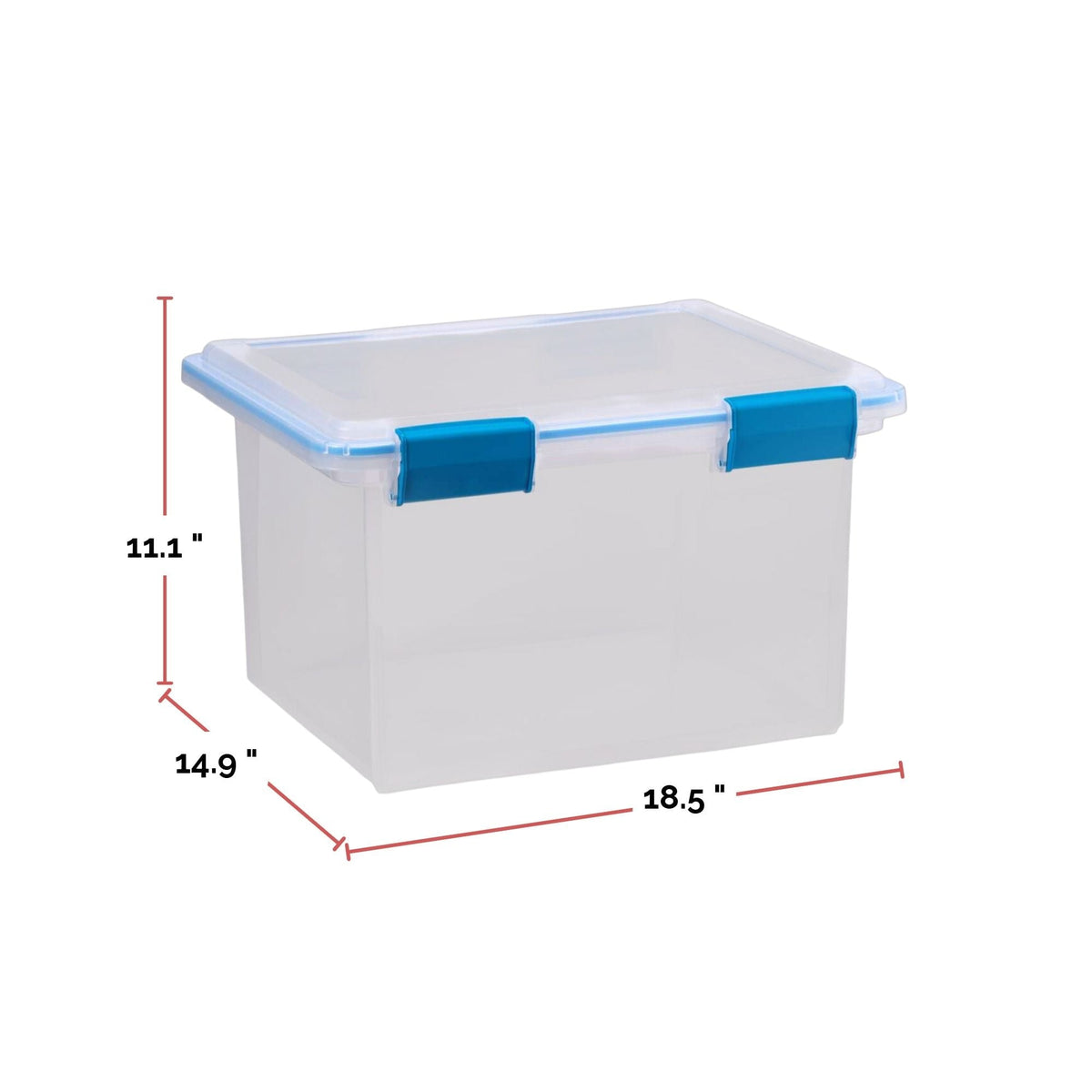 Clear Storage Box with Gasketed Lid, 30-L C3B8 - product image 4