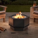 Lawrence Hexagonal Low Smoke Firepit, 28-in Z3W3 - product image 4