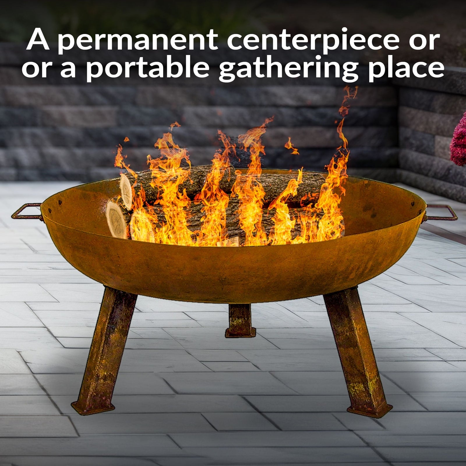 Decor Rustic Cast Iron Fire Bowl, 30-in N3B3 - product image 5