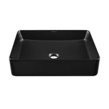 Concorde Rectangle Ceramic Vessel Sink, Matte Black U7V8 - product image 2