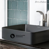 Concorde Rectangle Ceramic Vessel Sink, Matte Black U7V8 - product image 3