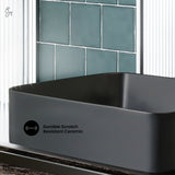 Concorde Rectangle Ceramic Vessel Sink, Matte Black U7V8 - product image 5