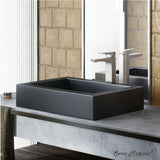 Voltaire Ceramic Rectangle Vessel Sink, Matte Black D7T9 - product image 4