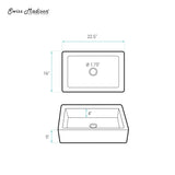 Voltaire Ceramic Rectangle Vessel Sink, Matte Black P1U6 - product image 5