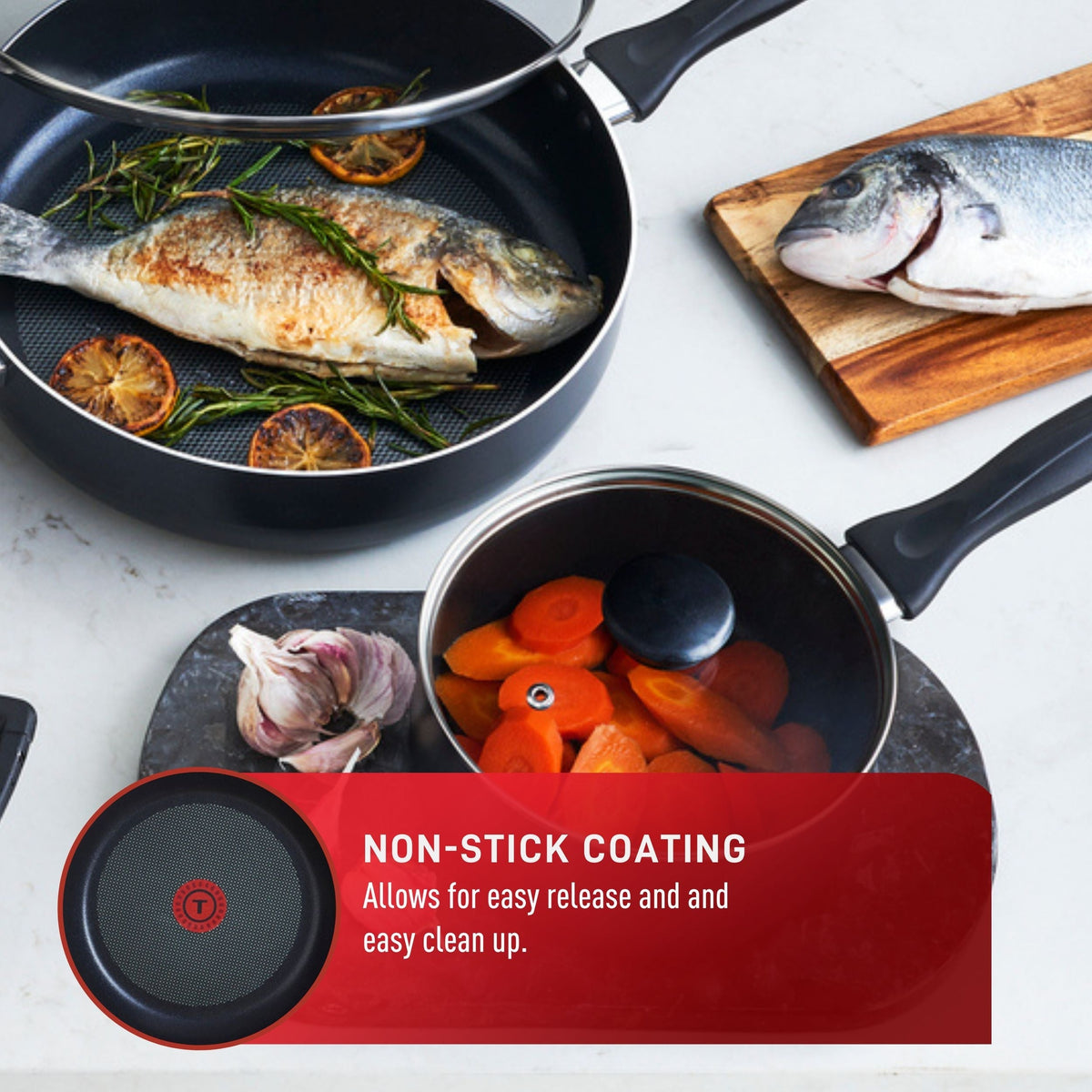 Viva Non-Stick Cookware Set, Black, 9-pc B2T4 - product image 6