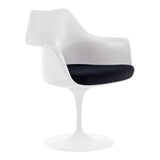 Me Home Tulip Chair with Arm, Fiberglass, Black E4Y0 - product image 1