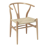 Me Home Wishbone Wood Dining Chair with Woven Seat, Natural S8P2 - product image 2