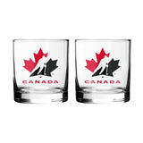 Team Canada/Hockey Canada Rocks Glass Set, Clear, 2-pk A5U3 - product image 1