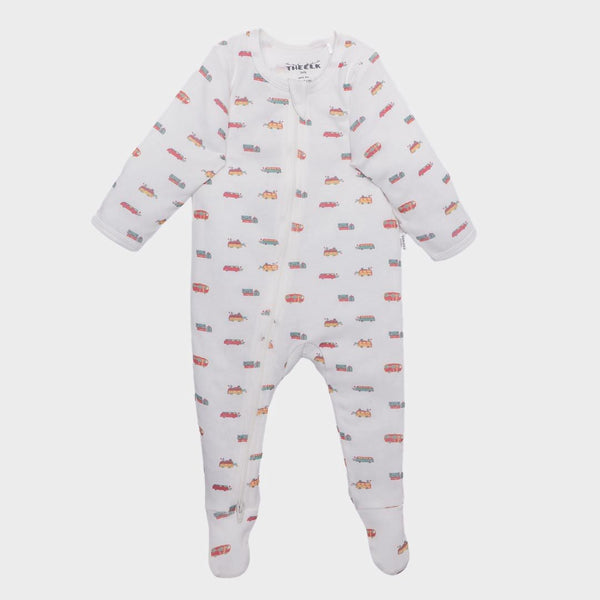 The Elk Baby Camping Print Premium Organic Cotton Zippy, Various Sizes R9N2