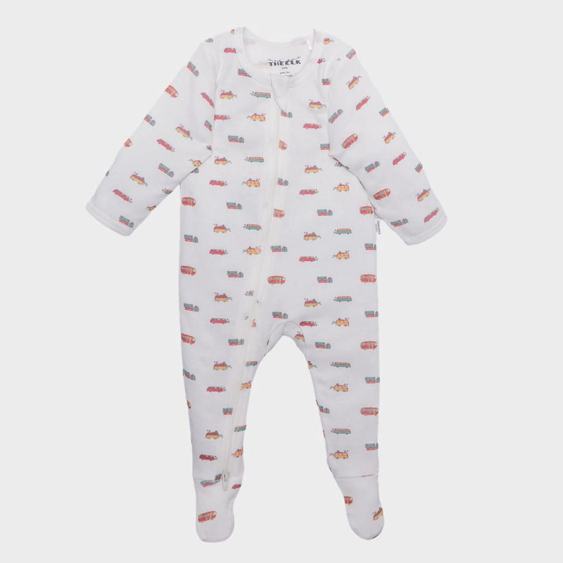 The Elk Baby Camping Print Premium Organic Cotton Zippy, Various Sizes R9N2