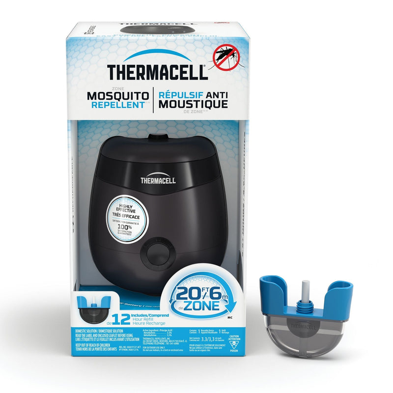 E-ZoneGuard Patio Rechargeable Mosquito Repeller with 12-Hr Refill and 5.5-Hr Battery, Charcoal L6U7