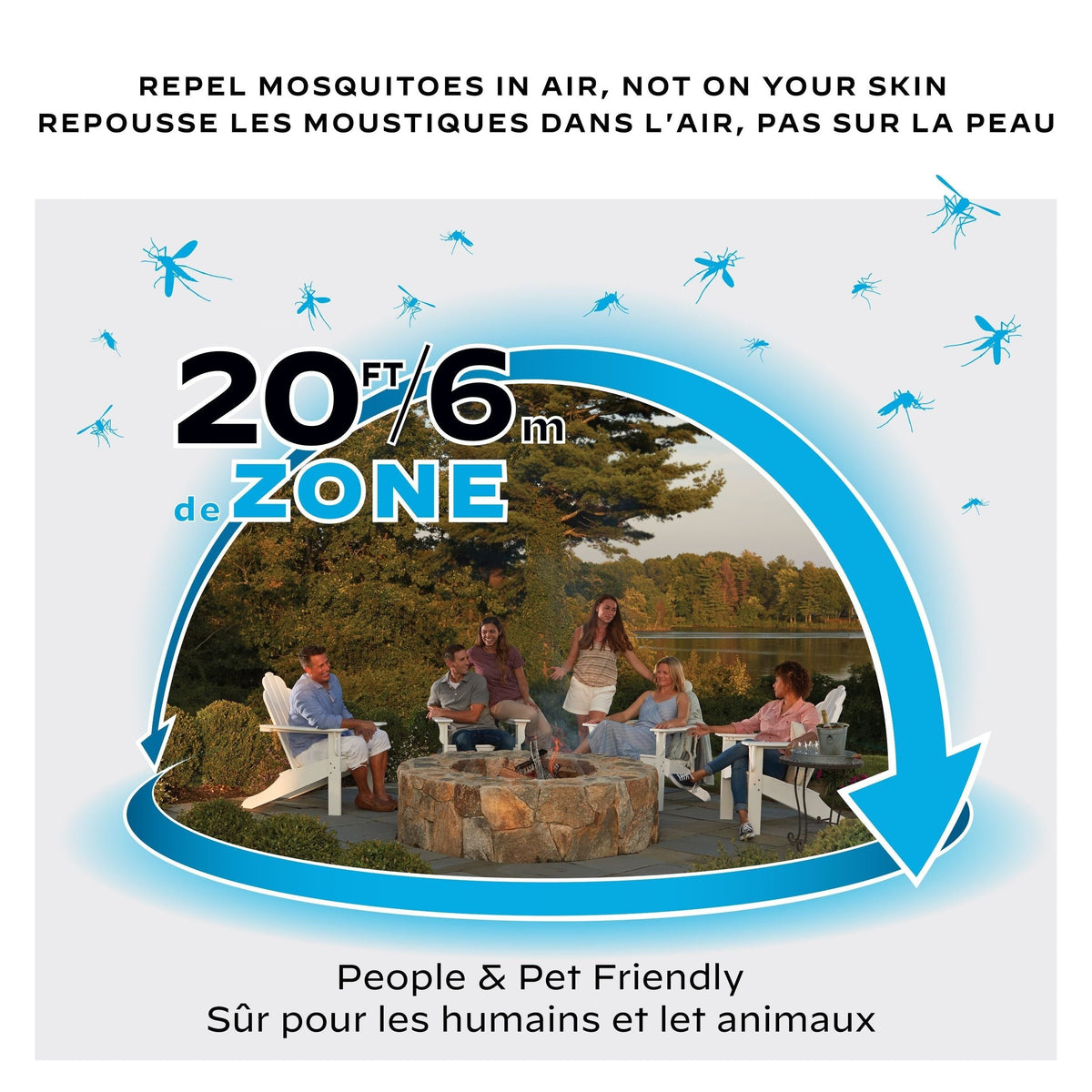 E-ZoneGuard Patio Rechargeable Mosquito Repeller with 12-Hr Refill and 5.5-Hr Battery, Charcoal L6U7 - product image 5