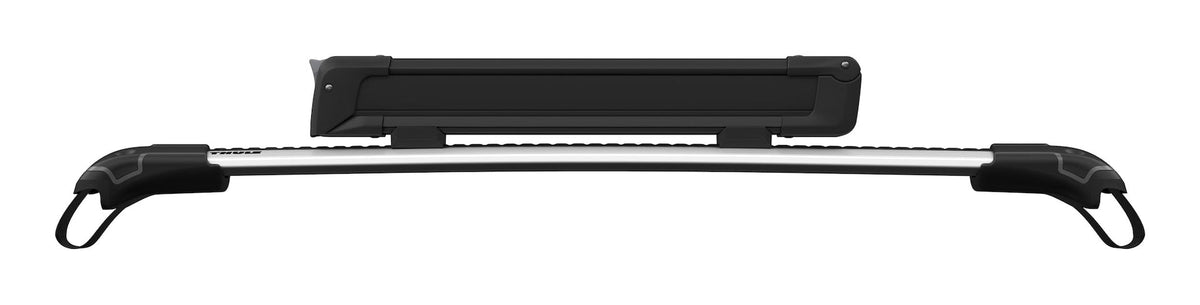 SnowPack Stainless Steel Roof Top Mount Ski/Snowboard Rack, Large, Black, 2-pc X7L4 - product image 1