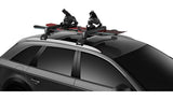 SnowPack Stainless Steel Roof Top Mount Ski/Snowboard Rack, Large, Black, 2-pc X7L4 - product image 2