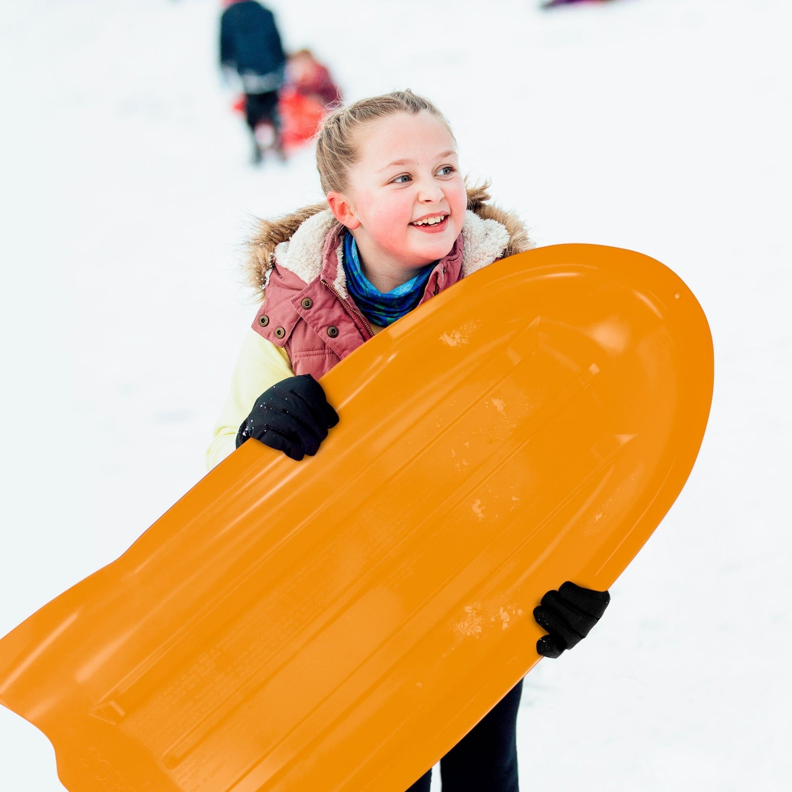Kids' 2-Person Lightweight Plastic Winter Snow Sled Toboggan Y5Y9 - product image 5