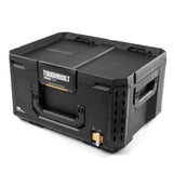 StackTech Middle Portable Modular Plastic/Metal Tool Box with Inner Tray, IP65-Rated, Black E9U5 - product image 1