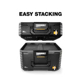 StackTech Middle Portable Modular Plastic/Metal Tool Box with Inner Tray, IP65-Rated, Black E9U5 - product image 3