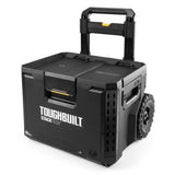 StackTech Portable Modular Plastic/Metal Rolling Tool Box with Handle and Inner Tray, IP65-Rated, Black N0C9 - product image 1