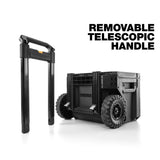 StackTech Portable Modular Plastic/Metal Rolling Tool Box with Handle and Inner Tray, IP65-Rated, Black N0C9 - product image 4