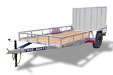 77-in x 12-ft Utility Trailer With Gate, Silver L4J6 - product image 1