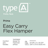 type A Easy Carry Flexible Laundry Hamper, 21.3 x 11 x 24.7-in, Grey Q2J6 - product image 2