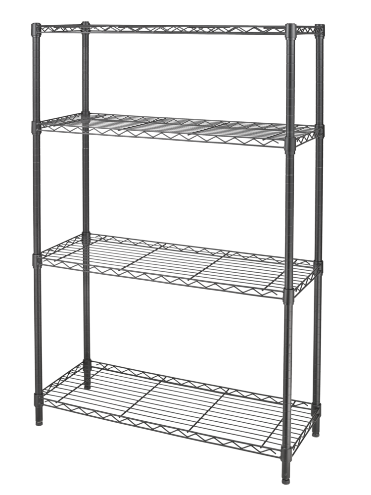 type A Metal 4-Tier Adjustable Wire Storage Shelves/Unit, Black M9U6 - product image 1