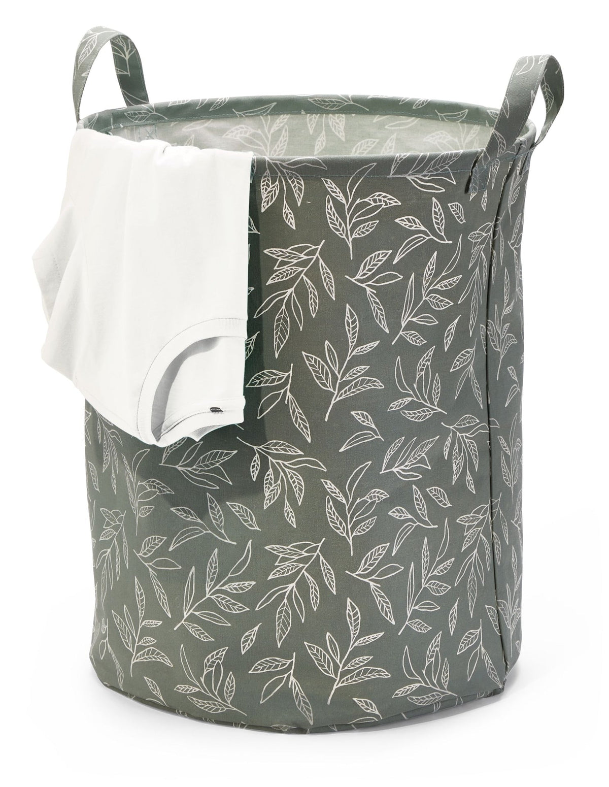 type A Prima Round Collapsible Laundry Hamper, 80-L, Botanical L9U1 - product image 1
