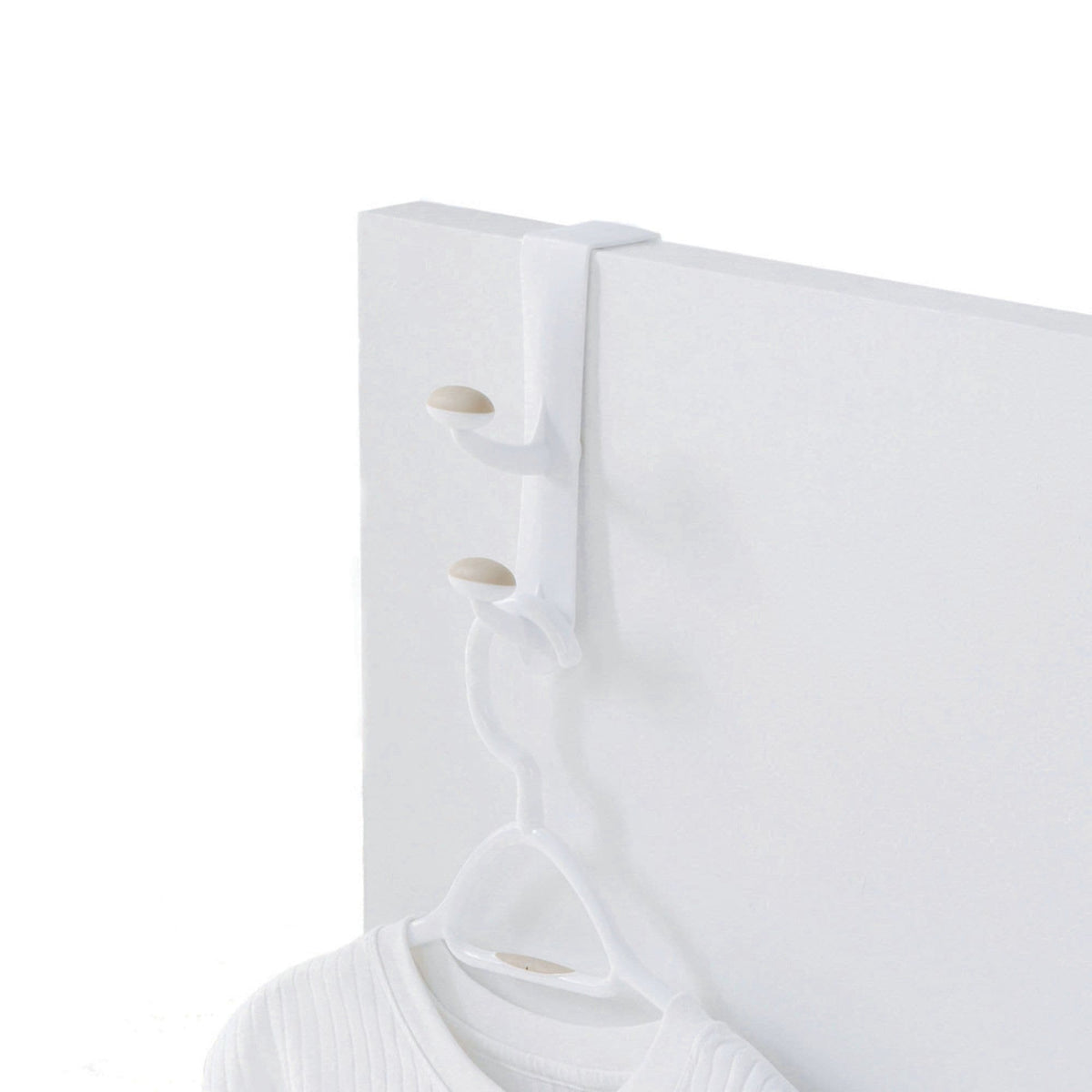 Plastic 2-Hook Over the Door Hook, White, 10-in F6I4 - product image 1