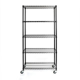Classics 5-Tier NSF Steel Shelving, 36-in x 18-in x 72-in, Black P1P6 - product image 1