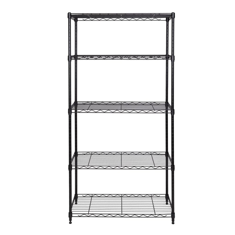 Classics 5-Tier Steel Shelving, 30-in x 14-in x 60-in, Black B2W2