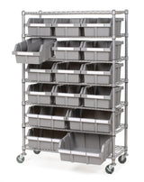 Classics 7-Tier NSF 16-Bin Rack Shelving, 36-in x 14-in x 56-in B0U5 - product image 1