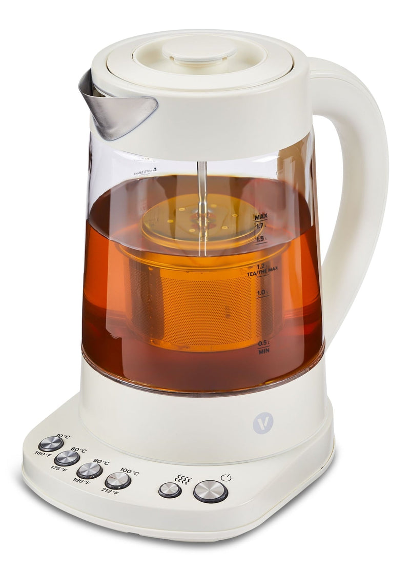 Colour Series Electric Variable Temperature Steeping Kettle, Shortbread, 1.7-L T5U4