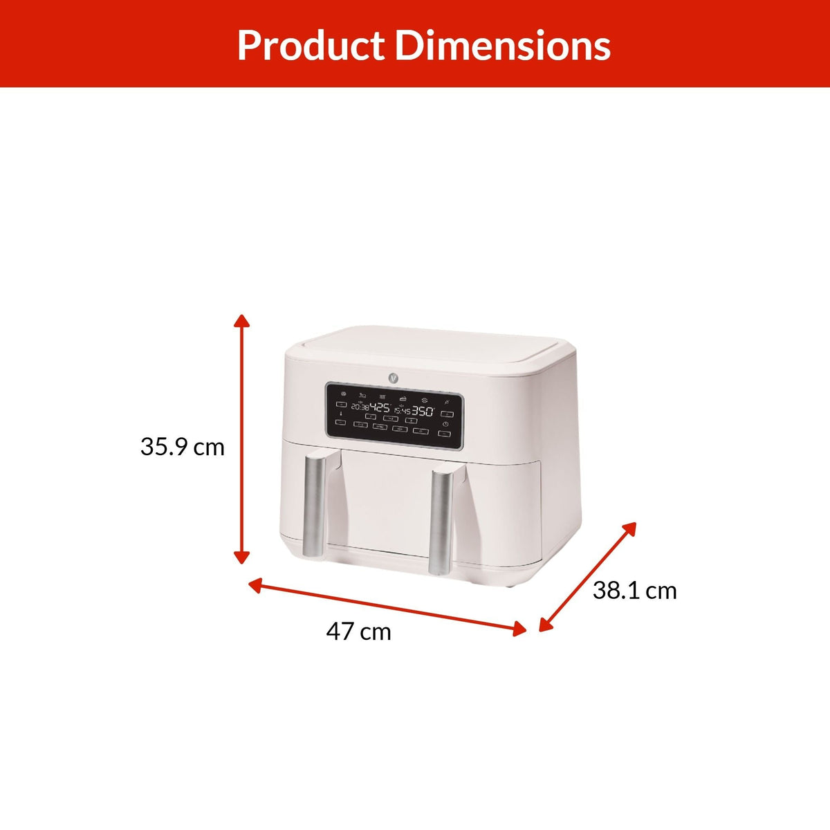 Colour Series Trizone Air Fryer, Shortbread Colour, 9-qt A7I3 - product image 4