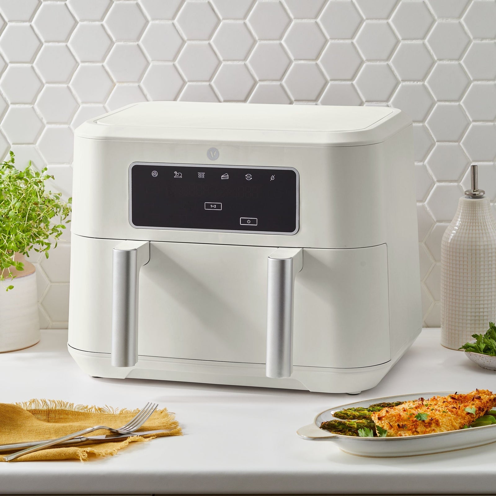 Colour Series Trizone Air Fryer, Shortbread Colour, 9-qt A7I3 - product image 5