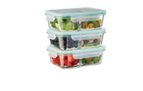 Glass Clip Food Storage Container Set with Compartments and Leakproof Lids, 3 Count M2D4 - product image 1