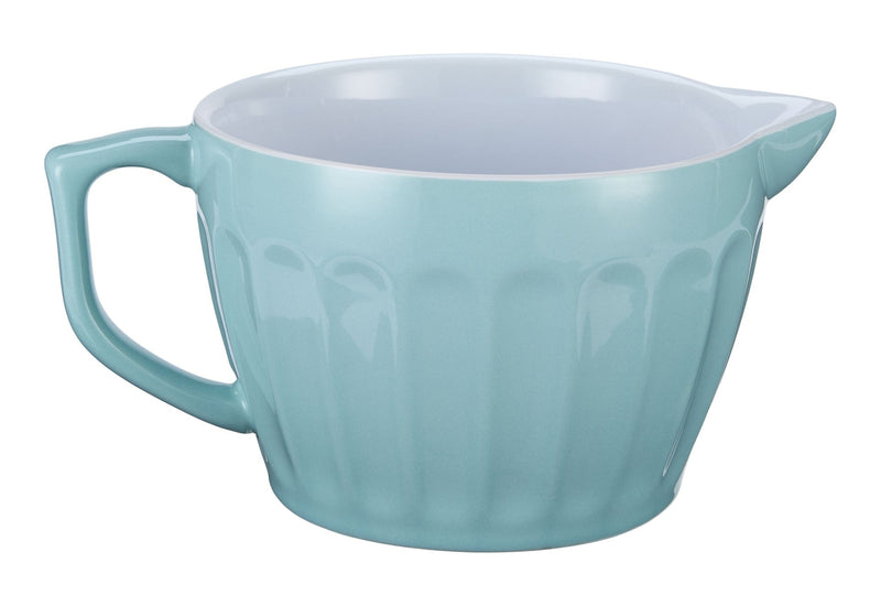 White/Blue Ceramic Batter Bowl, 2.5-qt V7P9