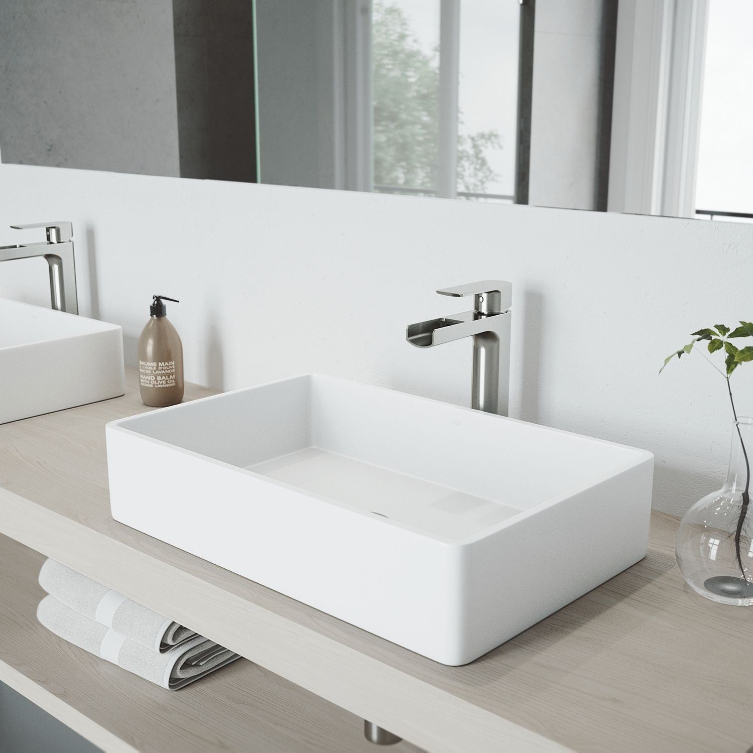 Amada 11-in Brushed Nickel Vessel Bathroom Faucet E0Y1 - product image 8