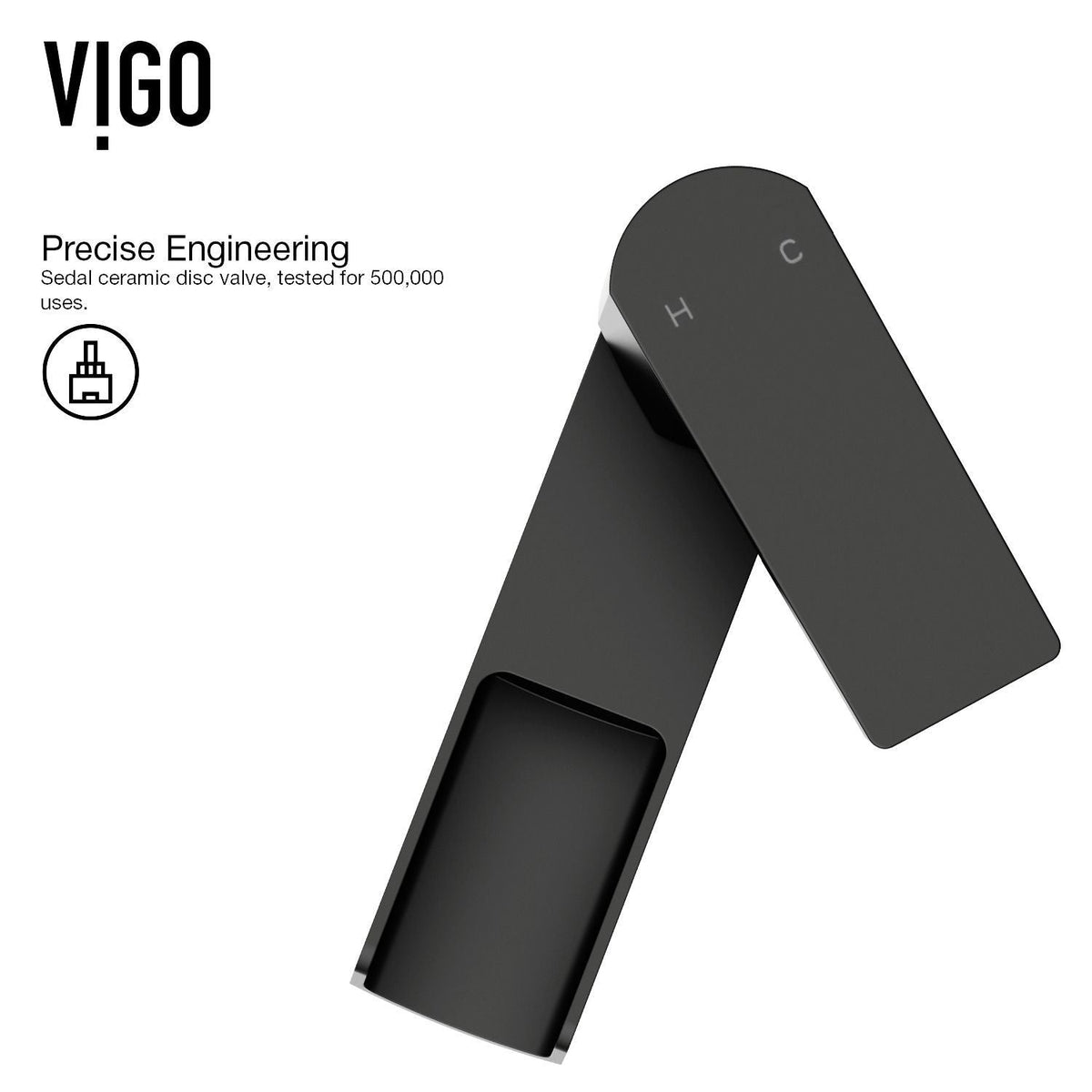 Amada Single Handle Vessel Sink Bathroom Faucet, Matte Black Q2X7 - product image 2