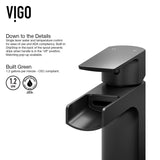 Amada Single Handle Vessel Sink Bathroom Faucet, Matte Black Q2X7 - product image 6