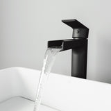 Amada Single Handle Vessel Sink Bathroom Faucet, Matte Black Q2X7 - product image 8