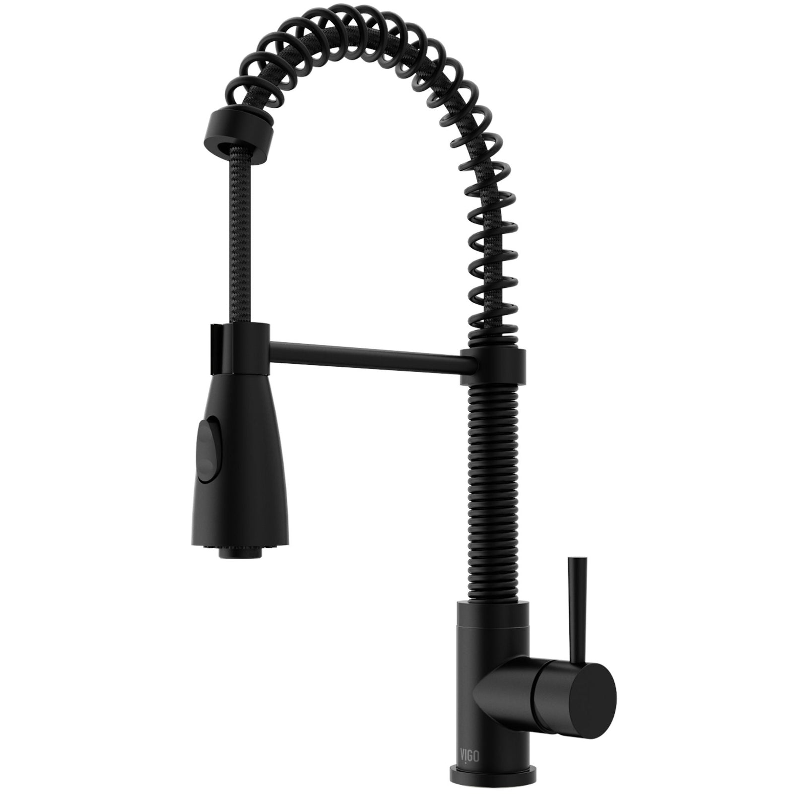 Brant Single Handle Pull Down Sprayer Kitchen Faucet, Matte Black T9F5 - product image 1
