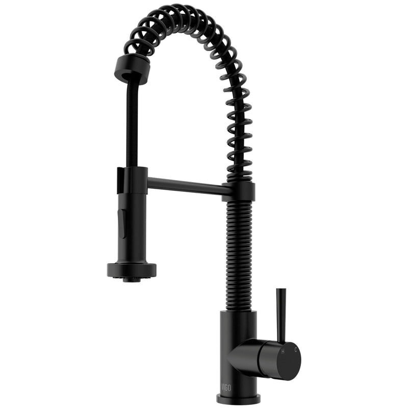 Edison Pull-Down Spray Kitchen Faucet, Matte Black J9G8